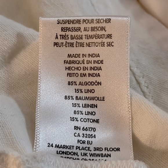 Urban Outfitters Kimchi Blue Sleeveless Beaded Crop‎ Top Size XS Cotton/Linen - Picture 9 of 9